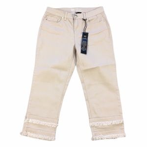 DG2 Diane Gilman Double Fray Cropped Jeans